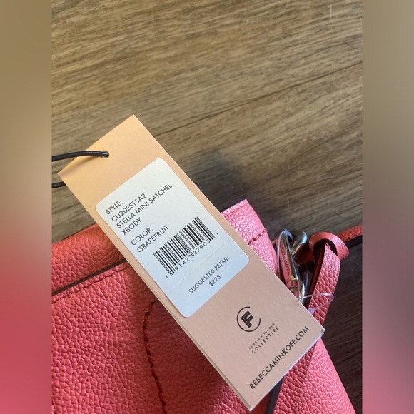 Rebecca Minkoff Stella Mini Satchel in Grapefruit NWT - Picture 8 of 11